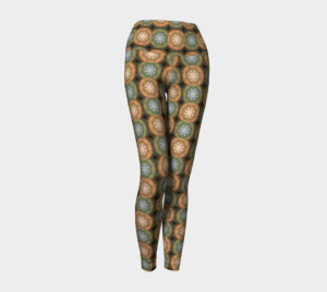 image of eastern print yoga leggings