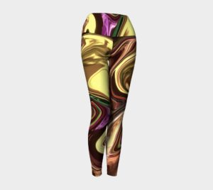image of liquid gold yoga leggings