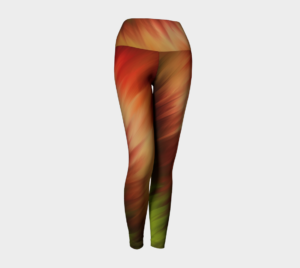 image of nature's feathers yoga leggings