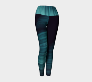 image of blue ice yoga leggings