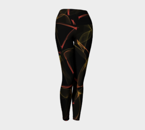 image of flaming yoga leggings