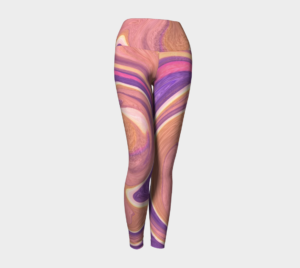 image of pink pastels yoga leggings