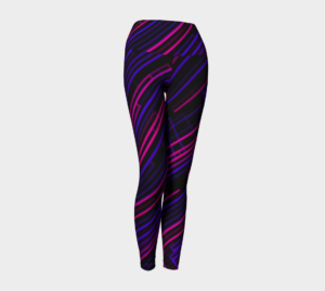 image of crazy stripe yoga leggings